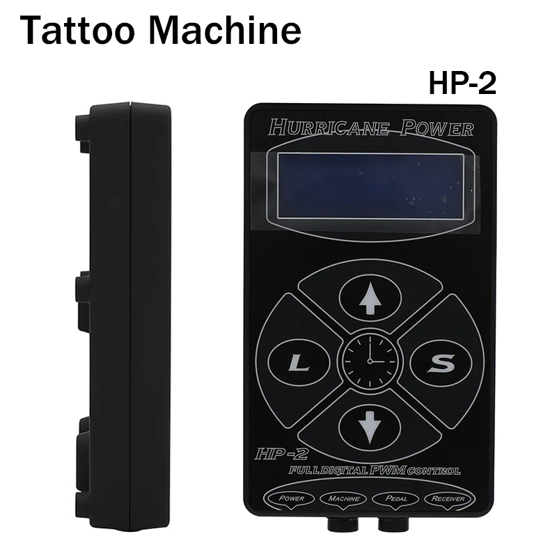 

Newest Professional Black HP-2 Hurricane Tattoo Power Supply Digital Dual LCD Display Tattoo Power Supply Machines Free Shipping