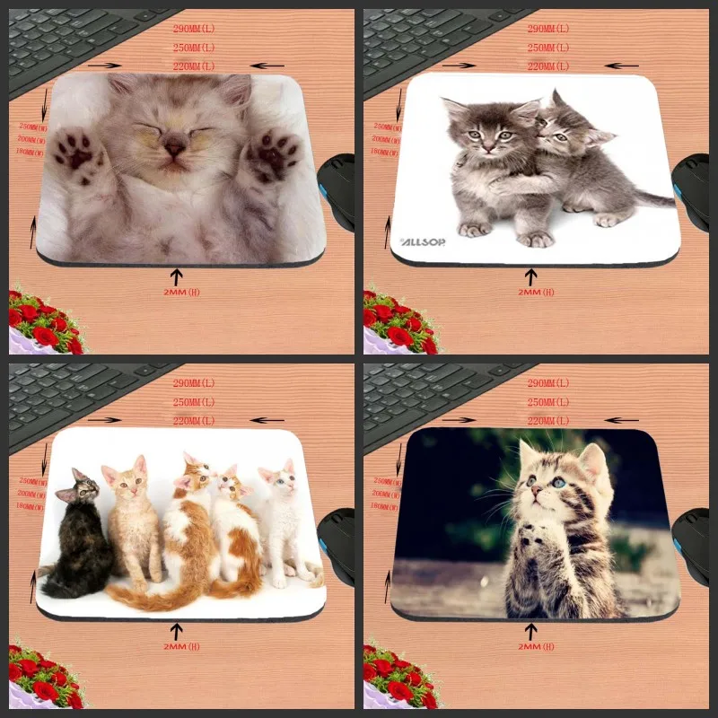 

Best Sales Customized Mouse Pad Animals Lovly Cats Keyboards Kittens Computer Notebook Rectangle Rubber Mouse Mat Pad