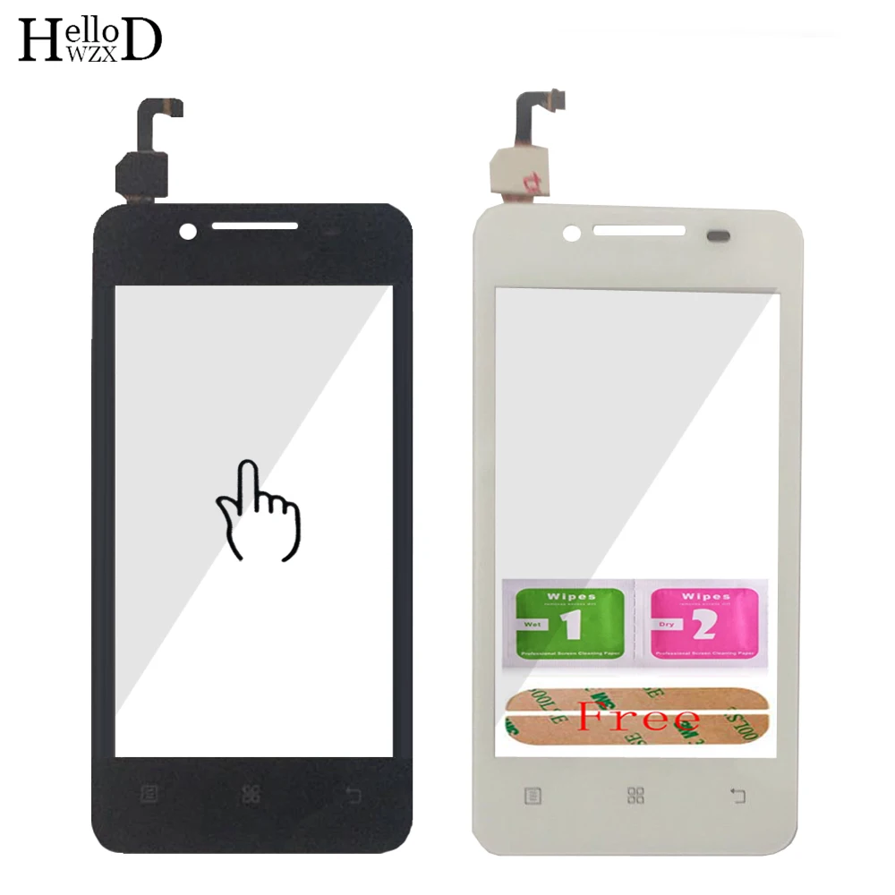 

4 inch 100% Tested Lens Sensor Touchscreen For Lenovo A319 A319i A 319 Touch Screen Digitizer Panel Front Glass Free Adhesive