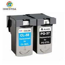 Obestda PG-37 CL-38 Ink Cartridges for Canon PG 37 CL 38 PG37 CL38 PIXMA MP140 MP190 MP210 MP220 MP420 IP1800 IP2600 MX300 MX310