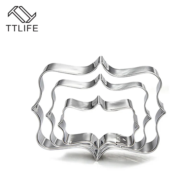 

TTLIFE Cookie Cutters Stainless Steel Patisserie Baking Confectionery Biscuit Pastry Cake Decor Baking Mould Accessories