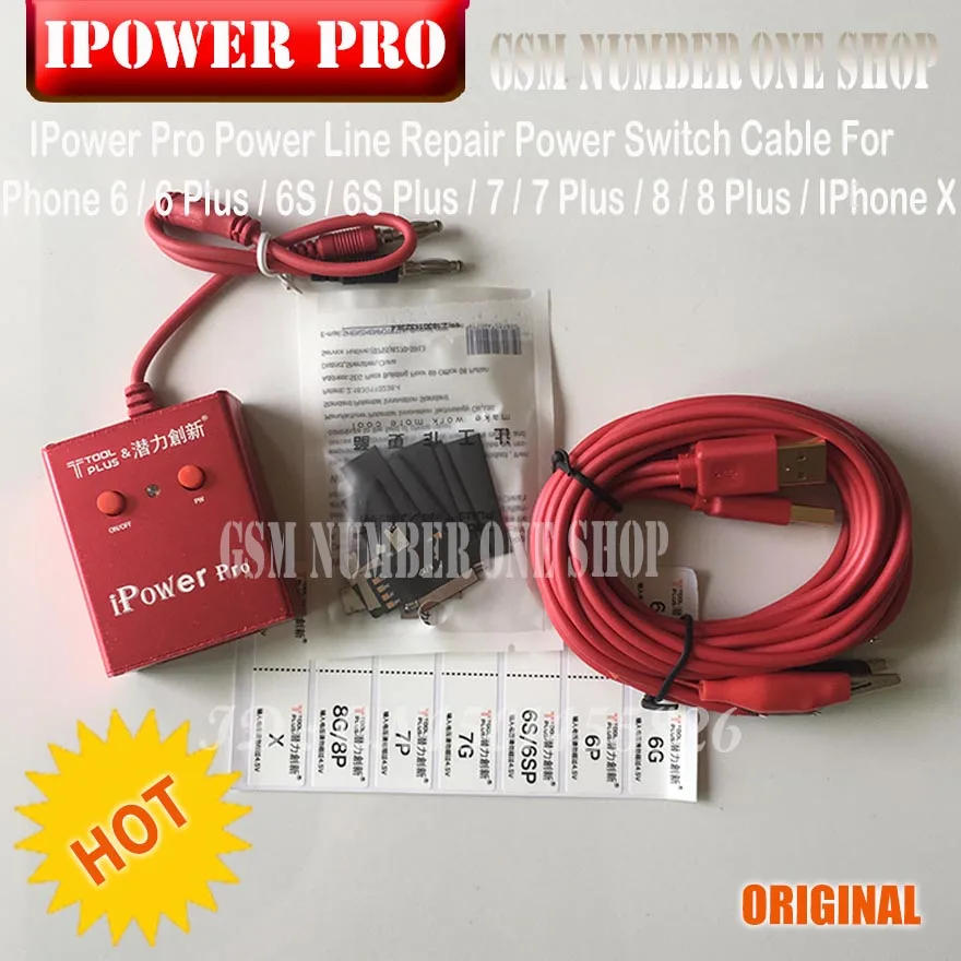 Новейший кабель i power pro с переключателем вкл/выкл i power Pro для iPhone 6G/6 P/6 S/6SP/7G/7 P/8G/8 P/X DC испытательный кабель управления питанием