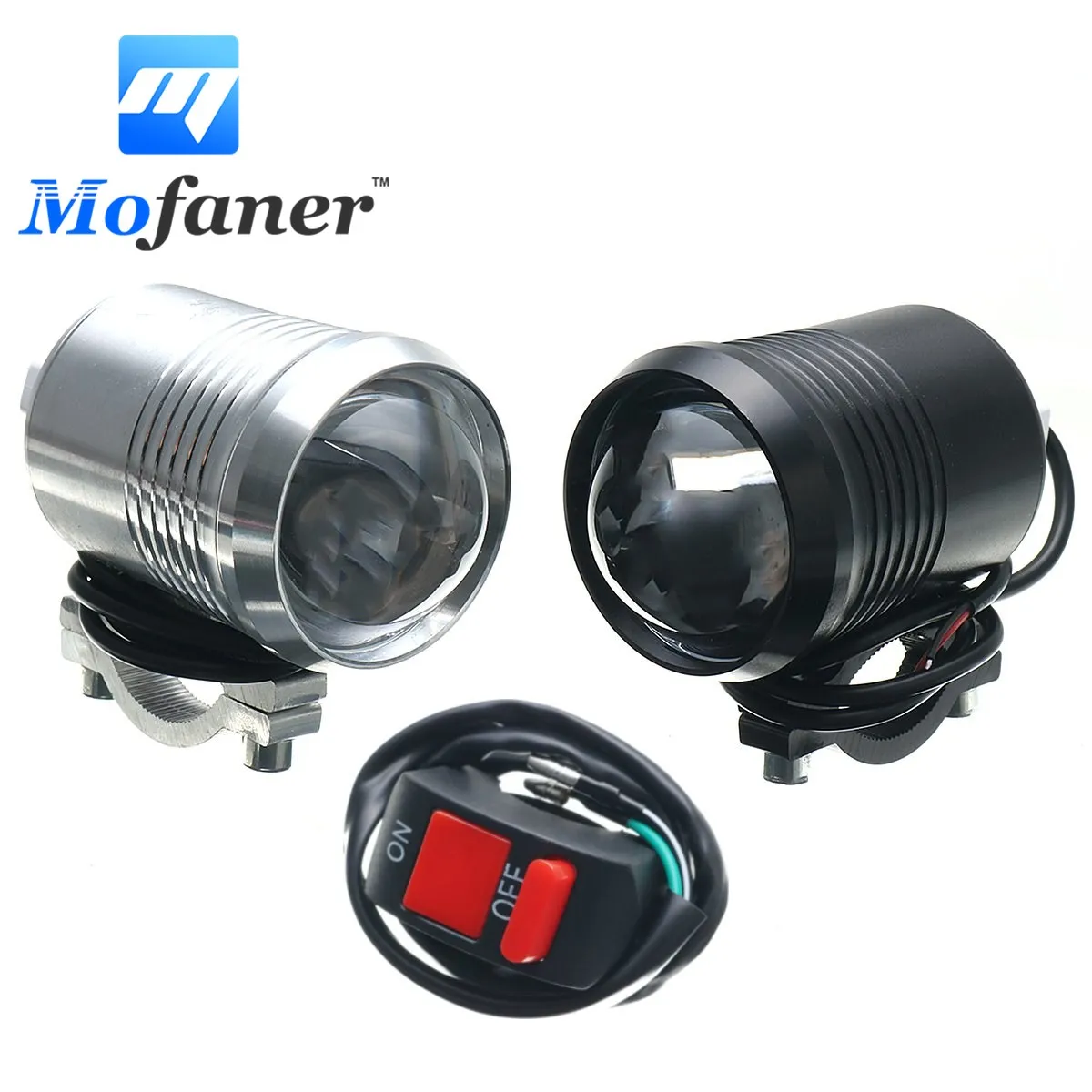 Mofaner 2 шт. 30 Вт мотоциклетный Головной фонарь U2 светодиодный для вождения