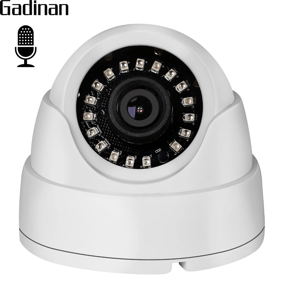 

GADINAN Wide Angle 2.8mm Lens Internal Audio Dome IP Camera 720P 960P Hi3518EV200 Built-in Microphone DC 12V 48V PoE Optional