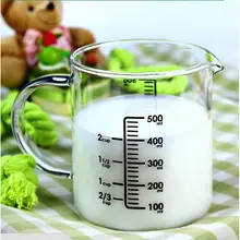 Со шкалой мерные стаканчики стеклянные кружки кувшины утолщенные прозрачные чашки для молока микроволновые нагреваемые