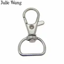 Julie Wang, 10 шт., поворотный брелок для ключей с омарами, брелок для ключей, застежка, зажимы, крюк, рюкзак, сумка, триггер, пряжка, аксессуары для изготовления ювелирных изделий