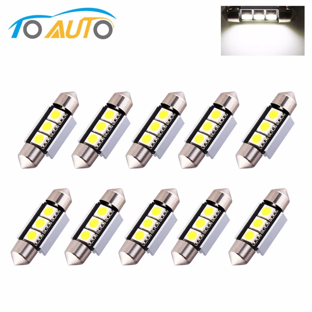 10 шт. 36 мм 39 3 SMD 5050 Белый купол Festoon c5w светодиодный автомобильный CANBUS без ошибок
