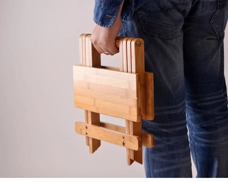 Высококачественный бамбуковый стул скамейка табурет Деревянный Портативный складной ручной стул Envionmetally материал Досуг подарок для родителей