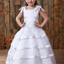 Первое причастие платья для девочек новая мода vestido де феста де casamento луки цветочница платья для свадьбы мяч платье