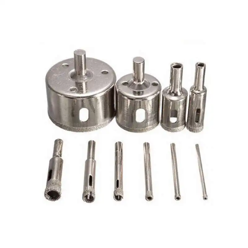 

4Mm-30Mm Diamond Coated Core Hole Saw Drill Bit Set Tools For Tiles Marble Glass Ceramic 100% new and high quality Can be used