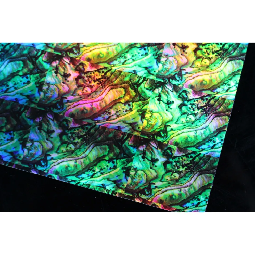 

Tigofly 4 pcs/lot 10X22cm Shell Sticker Holographic Adhesive Film Flash Artificial Fish Skin Jig Hard Baits Lures sticker