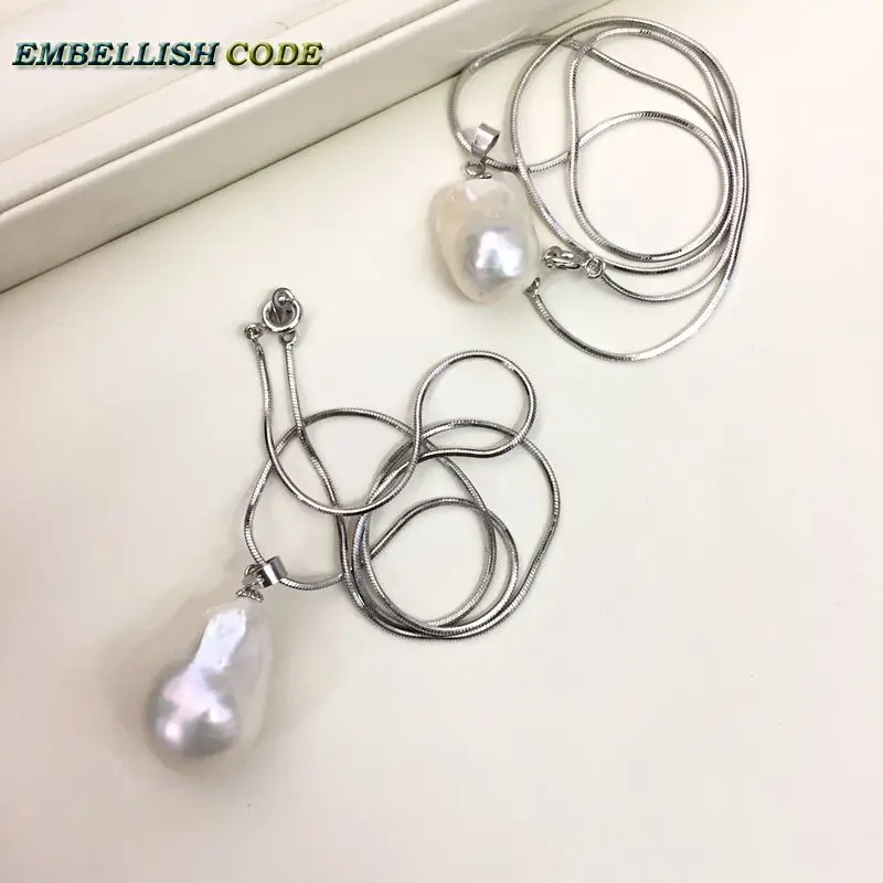 Silver Pearl Gaya Pendant Baroque 3 Silver Pearl Gaya Pendant Baroque 3