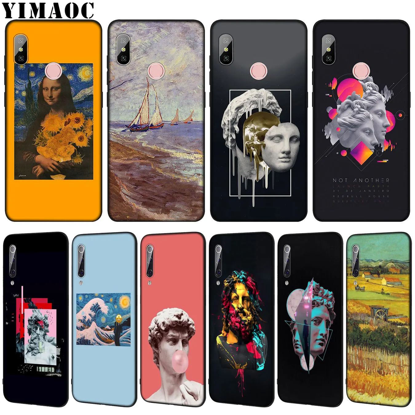 YIMAOC отличное искусство эстетическое Мона Лиза Давид Ван Гог мягкий чехол для Xiaomi mi 9 8 A2 Lite A1 6 6X 5X pocophone f1 MAX 3 mi 9 mi 8