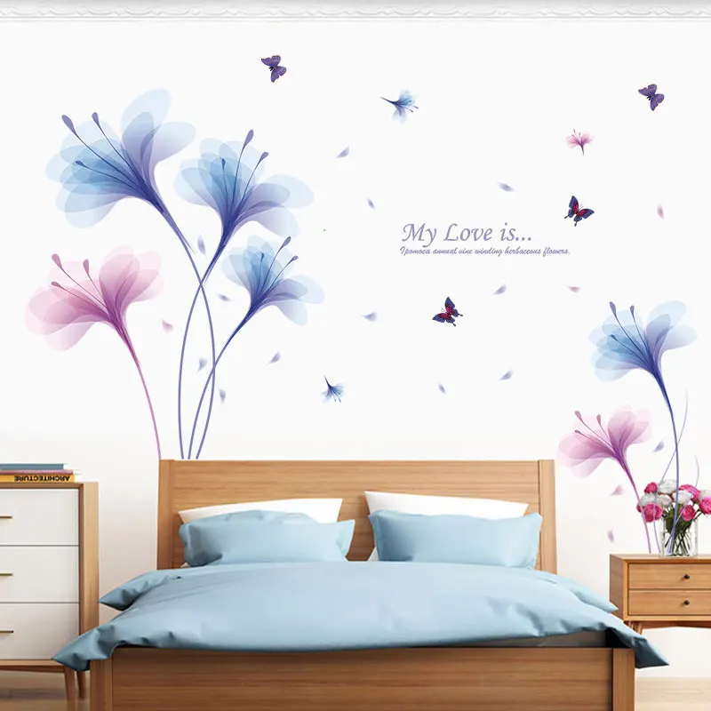 Traum Orchideen Wandaufkleber 3D Schmetterling Wandtattoos PVC ... Traum Orchideen Wandaufkleber 3D Schmetterling Wandtattoos PVC ...