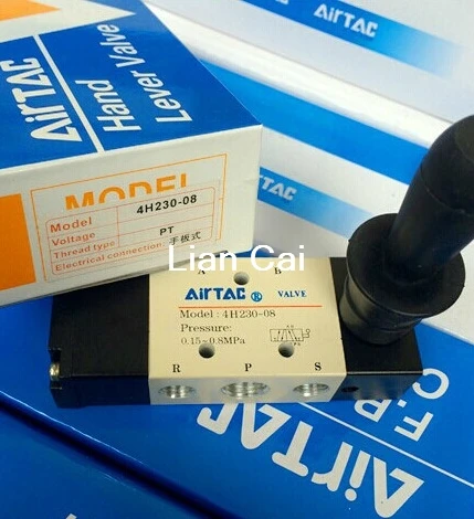 10 шт./лот FedEx 1/" Airtac 5 способ 3 положения пневматический ручной рычаг управления ручной клапан 4H230-08