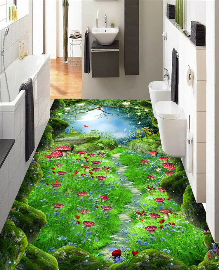 3d Wallpaper Forest Paths Fairy Tale 3d Floor Tiles Murals Kids Bedroom Living Room Hallways Pvc Waterproof Wear Mural Wallpaper 3d Wallpaper Mural Wallpaperfloor Tile Murals Aliexpress