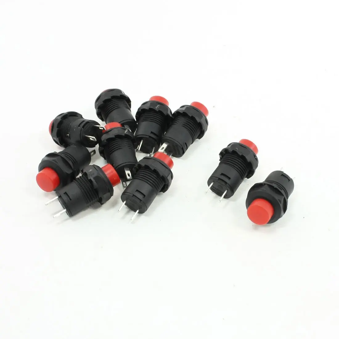 

Promotion! 10 Pcs Latching Action SPST Round Red Push Button Switch AC 125V 3A