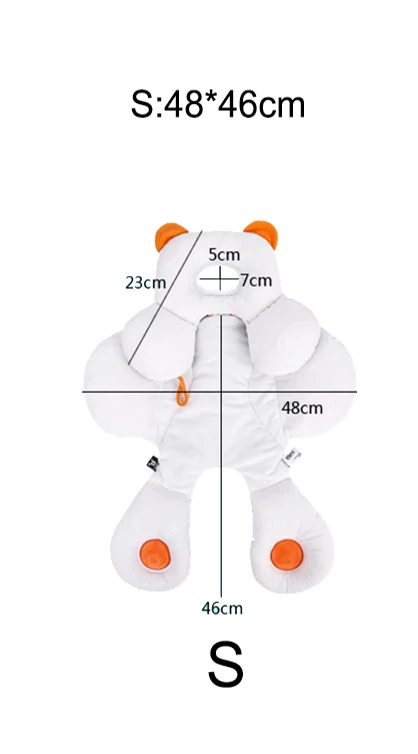 Коврик для детской коляски, хлопковая детская подушка для коляски, для детей ясельного возраста, для головы, для поддержки автокресла - Цвет: Small size