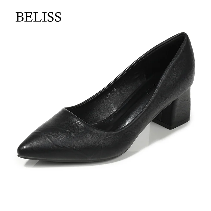 

BELISS Spring Autumn Pumps Women Shoes Pointed Toe Mature Ladies Shoes Shallow Fashion Women Pumps High Heel Women Pumps S80