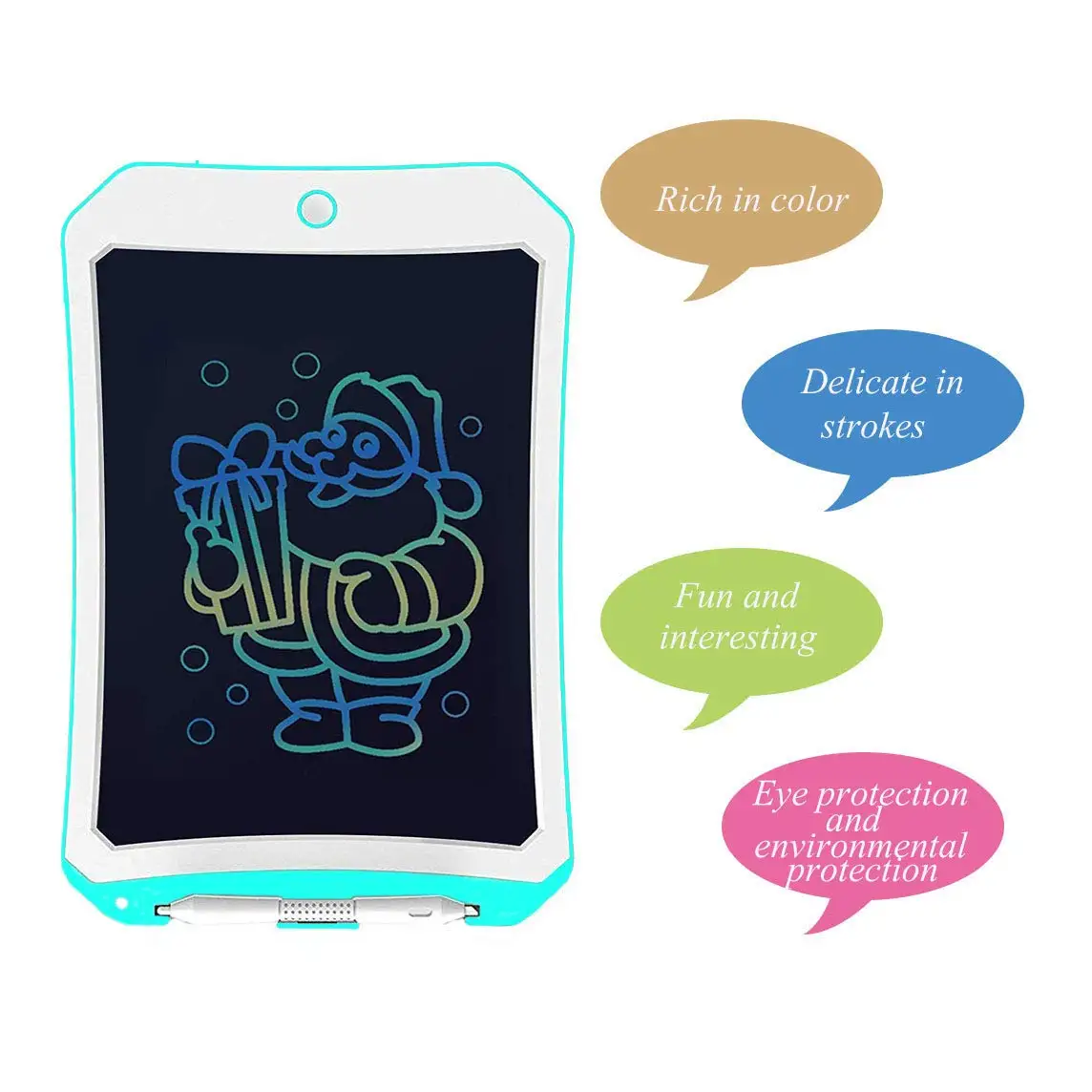 Цветной ЖК-планшет для письма, 8,5 дюймов доска для рисования и письма с кнопкой блокировки стирания для детей и взрослых