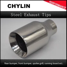 Universal Car Exhaust Muffler Tail Pipe Stainless Steel Chrome Decorative Tip Exhaust Pipe Automobile Accessories Car-styling