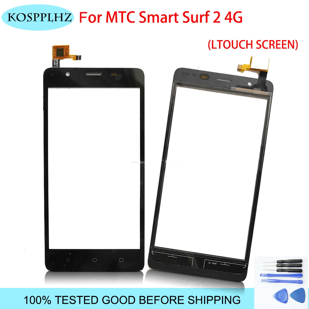 KOSPPLHZ Tape Mobile Phone Touchscreen For mtc smart surf 2 4g Touch Screen Panel Digitizer Front Glass Sensor surf2 Accessories