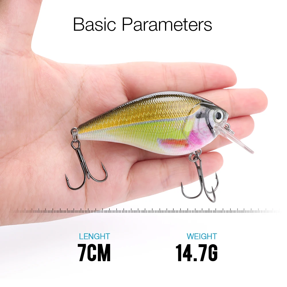 7 см 15 г Высокое качество Swimbait Crankbait жесткая приманка для рыбалки с 3D глазами