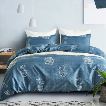 

Nordic Style Bed Linen Set Soft Printed Polyester Bedding Sets Bedclothes Pillowcase Duvet Quilt Cover Bedding Cover King Size