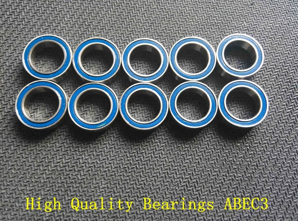 10PCS 8X14X4 Blue rubber bearings MR148 2RS ABEC3 Model bearingsin