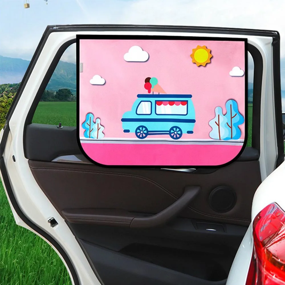 Универсальная защитная шторка от солнца для автомобиля, защитная шторка боковая Солнцезащитная шторка для малышей, милый Декор автомобиля