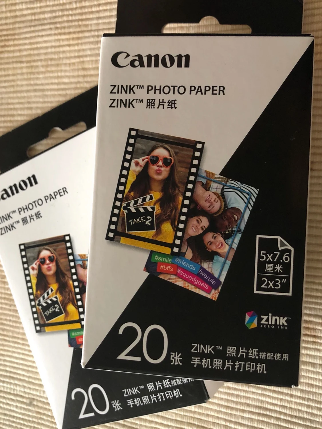 Фотобумага для Canon PV 123 принтер 20 шт 2x3 дюйма ZP 2030 клейкая фотобумага с одним умным листом 5x6,7 см