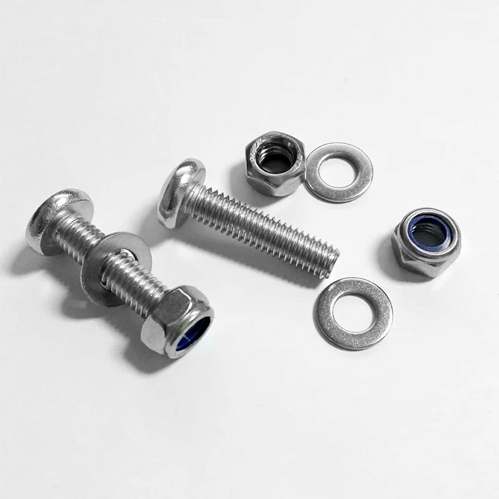 8 Pieces Kayak Screws Nuts Washers Marine Canoe Boat Dinghy Hardware Tackle Kit M6