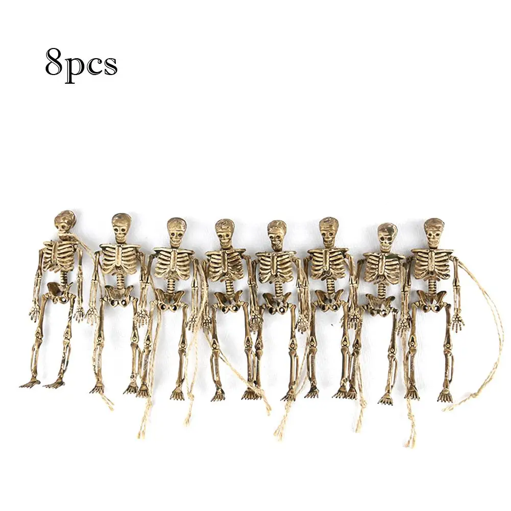 

8Pcs DIY Halloween Skeleton Pendant Props Decoration Bar Room Haunted House Props Human Skeleton Pendant Party Ornaments 20E