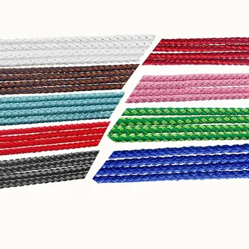 

1Meters/pack 5mm Braided Faux Leather Silk Cord Available For making Bracelet Necklace