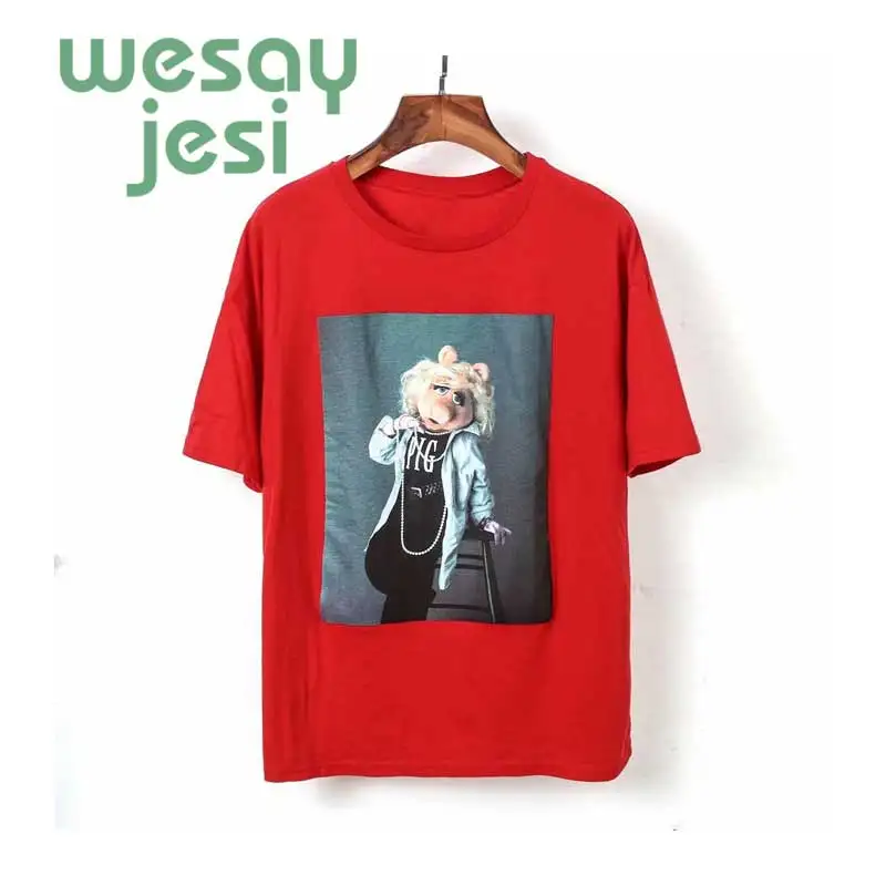 

2019 new summer t-shirt women england style cotton england style cartoon t shirt women tops
