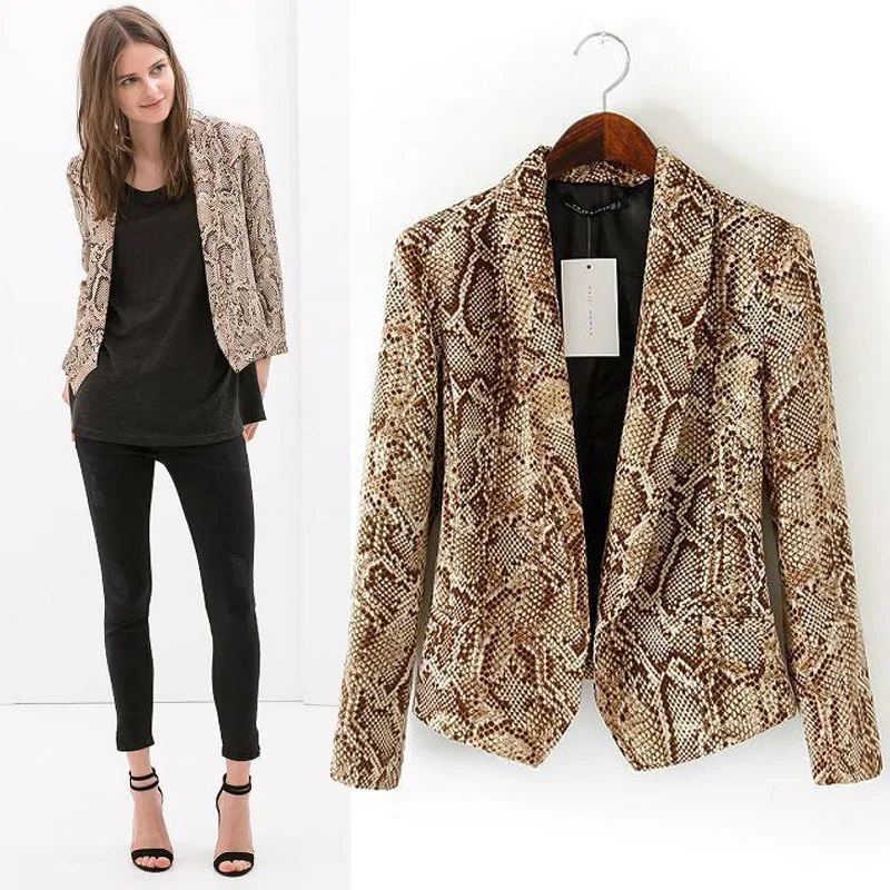 Compare Prices on Snakeskin Jacket Women- Online Shopping