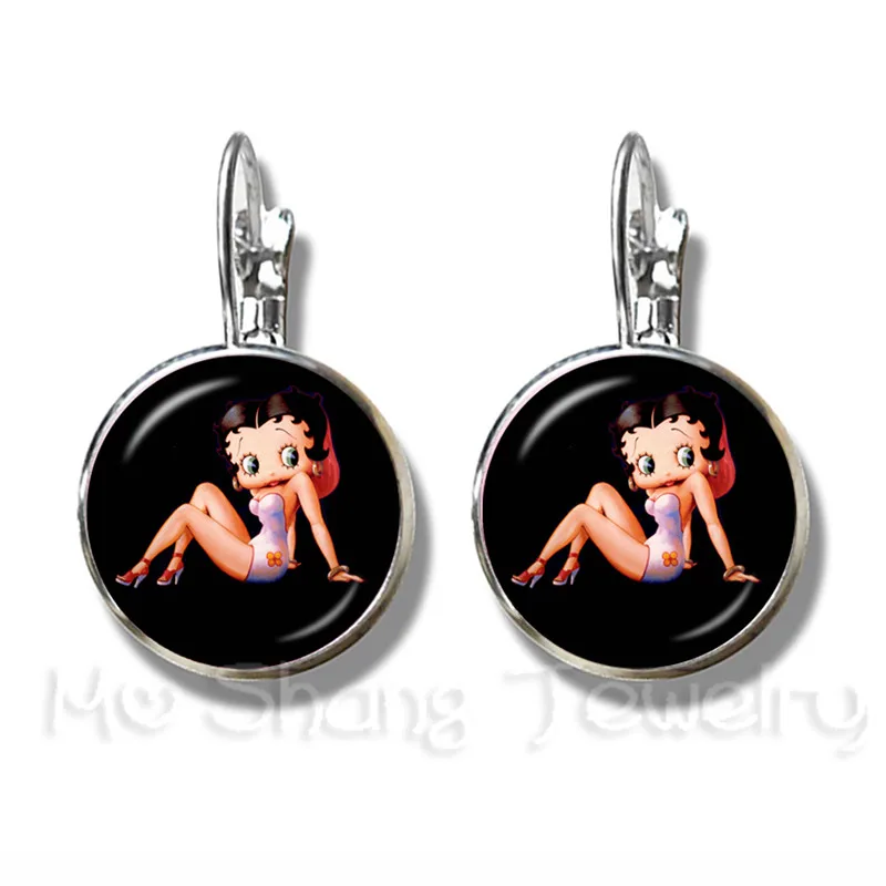 Новое Трендовое платье Betty Boop 16 мм кабошоны разрисованные изделия из стекла