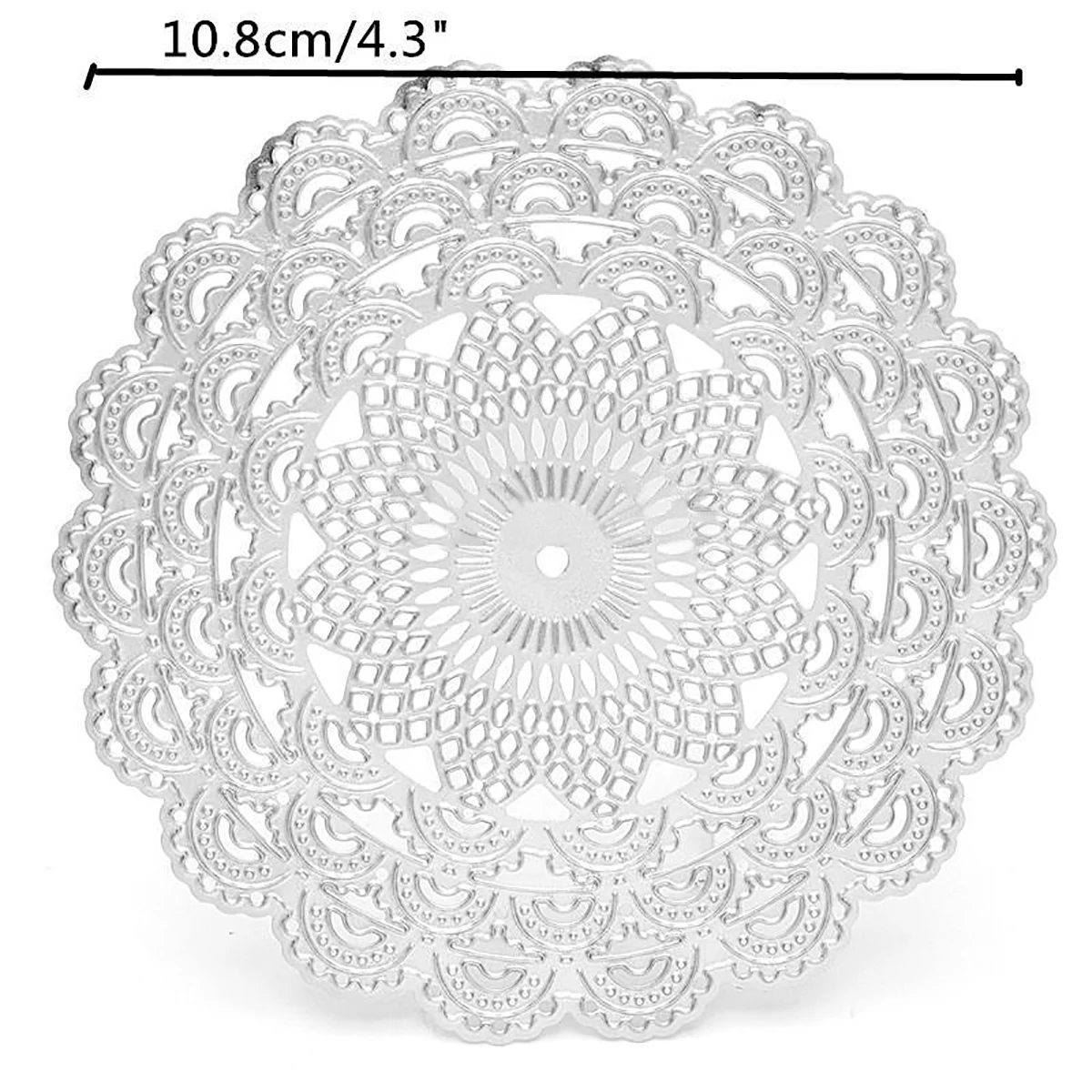 JX-LCLYL 108*108mm New Round Flower Lace Metal Cutting Dies Stencils DIY Scrapbooking Album Card Craft