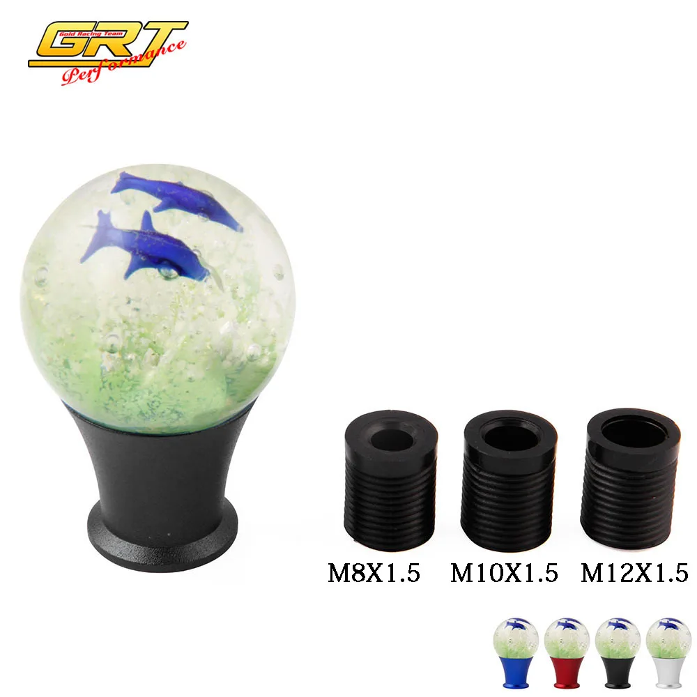 

GRT - New Noctilucence PMMA Manual Glass Dolphins Style Car Gear Stick Shift Knob Shifter Lever Cover