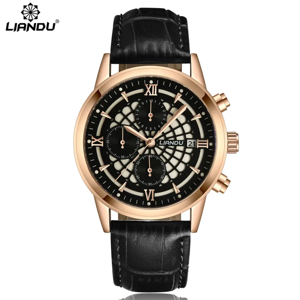 Relogio masculino LIANDU сигнализатор Люксовый Бренд Аналоговые спортивные Наручные Часы