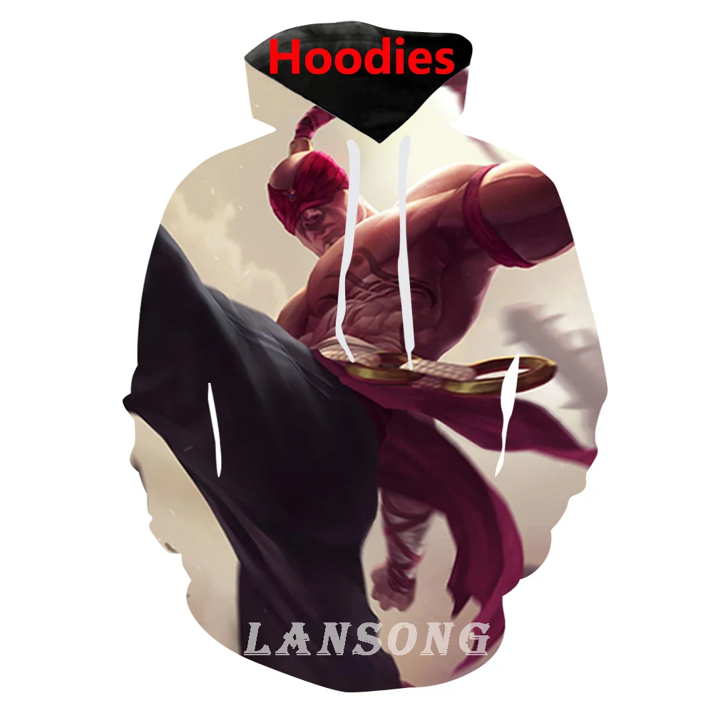 Lee Sin lol толстовка с 3d принтом/футболки/Толстовка/штаны для мужчин веселое Harajuku