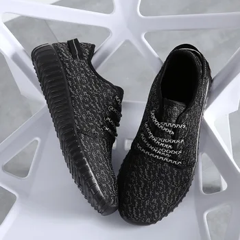 

Men Sneakers Flying Woven Breathable Mesh Running Shoes for Couples Outdoor Lightweight Athletic Jogging Walking Casual Shoes