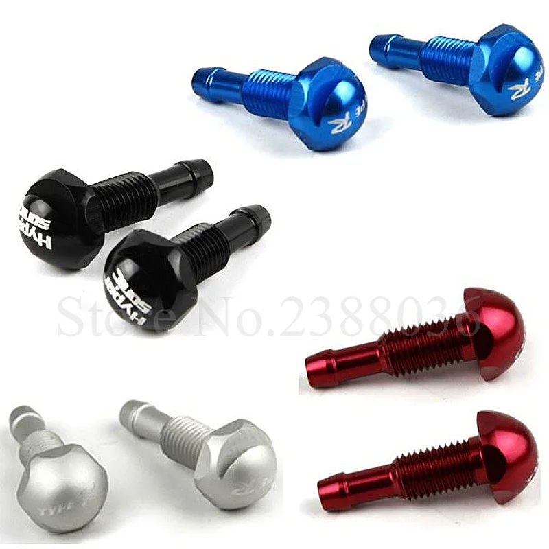 

1 set Universal Aluminum Alloy Car Windscreen Washer Wiper Fan-shaped Foggy Jet Nozzle Spray Red Black Silver Blue