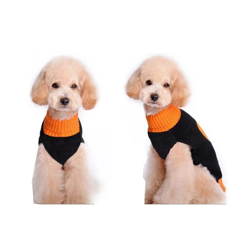Хэллоуин: свитера с изображением собаки любимчика Демисезонный, принт с черепом, трикотажный свитер для щенка Свитер с воротником для маленьких и крупных собак костюм XXS-XXL