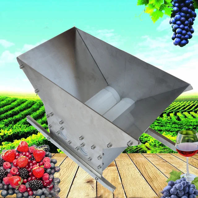 Fruit Crusher Double Rollers Portable Pulper Apple Scratter Cider Wine
