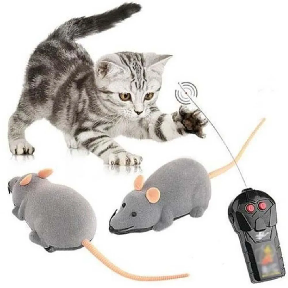 1 Piece Wireless Remote Control Rat Mouse Wireless Toy Cat Playing Chew