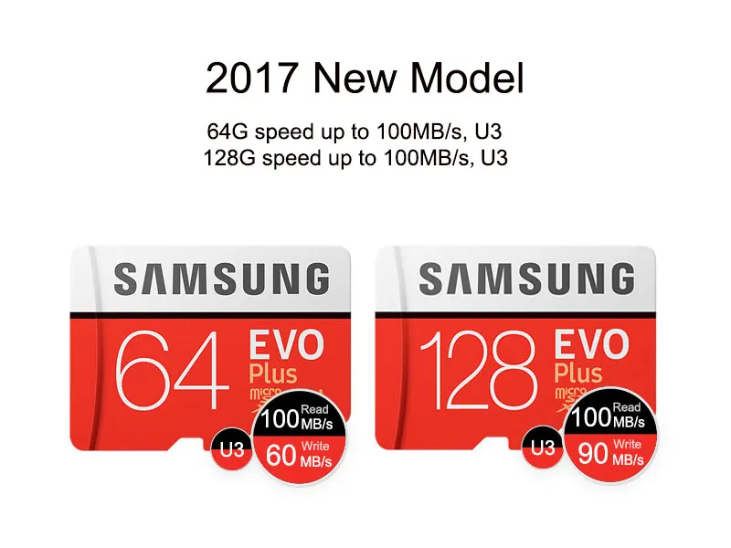 100% Оригинальные SAMSUNG EVO + карты памяти 32 ГБ EVO plus U3 64 ГБ 128 ГБ 256 ГБ Class10 Micro SD карта 32 ГБ 64 г microSD UHS-I TF карты