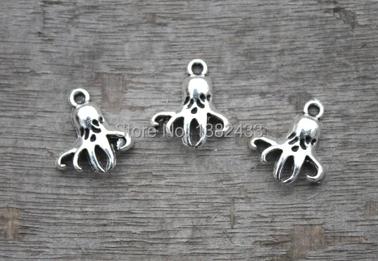

30pcs Octopus Charms Antique Tibetan Silver Tone Octopus pendants/ chams 16x18mm
