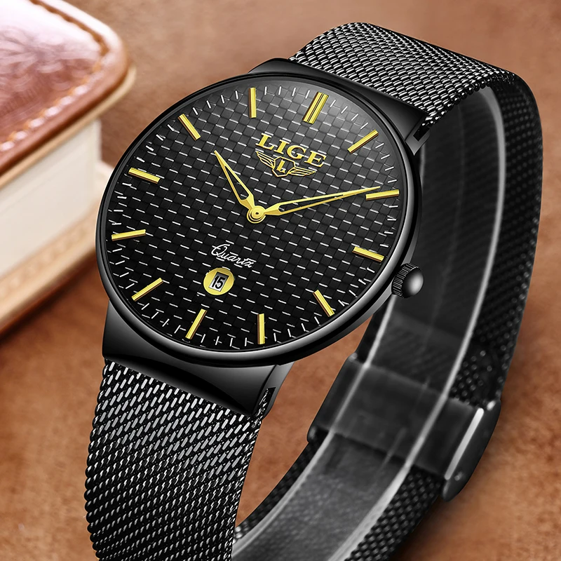 Reloj Hombre LIGE Brand Men's Watches Men Dress Quartz Watch Men Steel Strap watch Male Ultra-thin Ultra Clock Relogio Masculino Reloj Hombre LIGE Brand Men's Watches Men Dress Quartz Watch Men Steel Strap watch Male Ultra-thin Ultra Clock Relogio Masculino