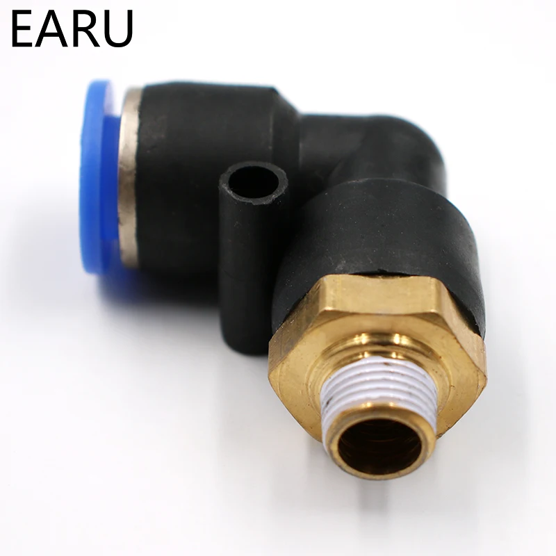 PL OD 4 6 8 10 12 мм 1/8 'Ƈ/4'' 3/8 'Ƈ/2'' пневматический мужской локоть